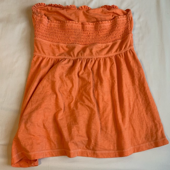 Hollister Orange flowy tube top - Picture 3 of 5